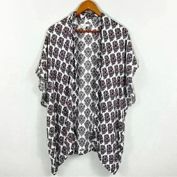 LOFT Tops - Loft white floral open wrap
